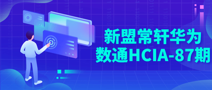 新盟常轩华为数通HCIA-87期